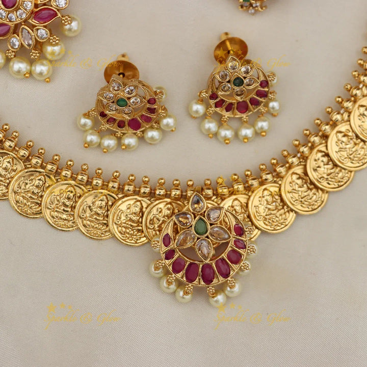 Exquisite Temple Long Necklace Set for Festive Elegance