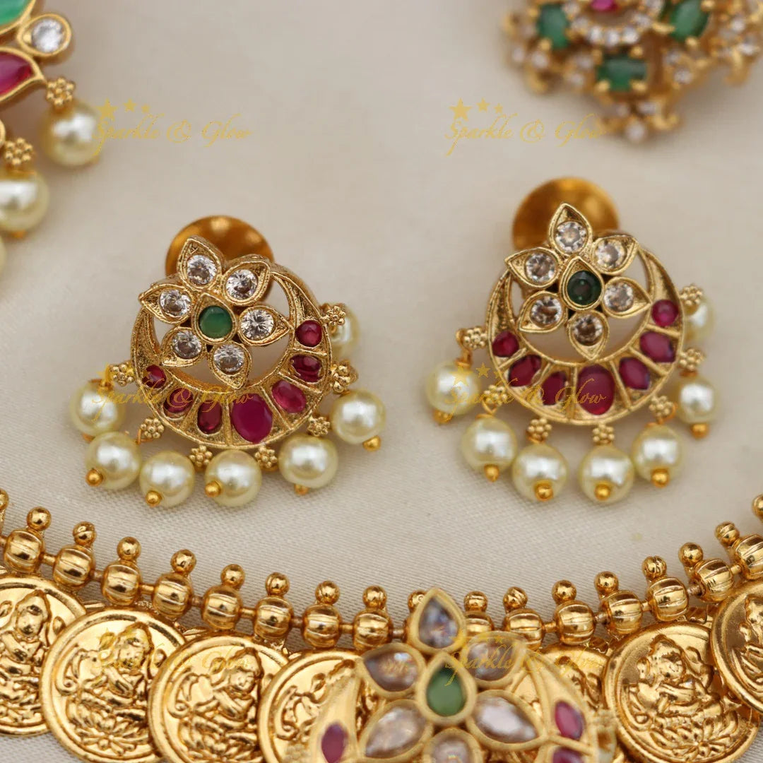 Exquisite Temple Long Necklace Set for Festive Elegance