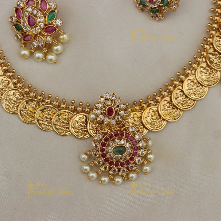 Exquisite Temple Long Necklace Set for Festive Elegance