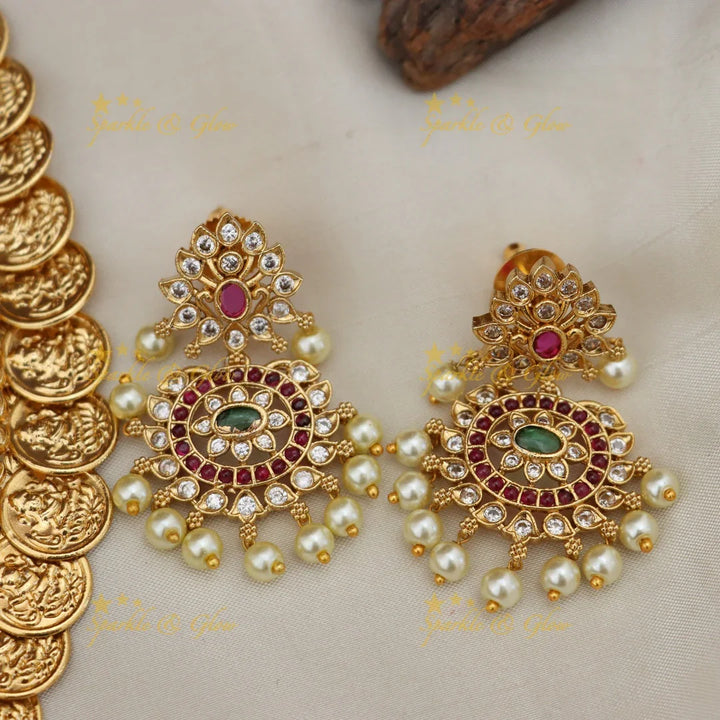 Exquisite Temple Long Necklace Set for Festive Elegance