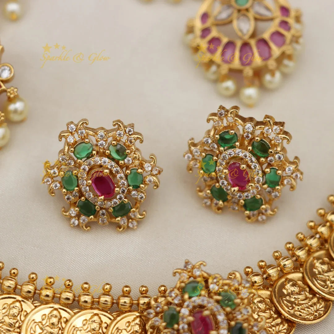 Exquisite Temple Long Necklace Set for Festive Elegance