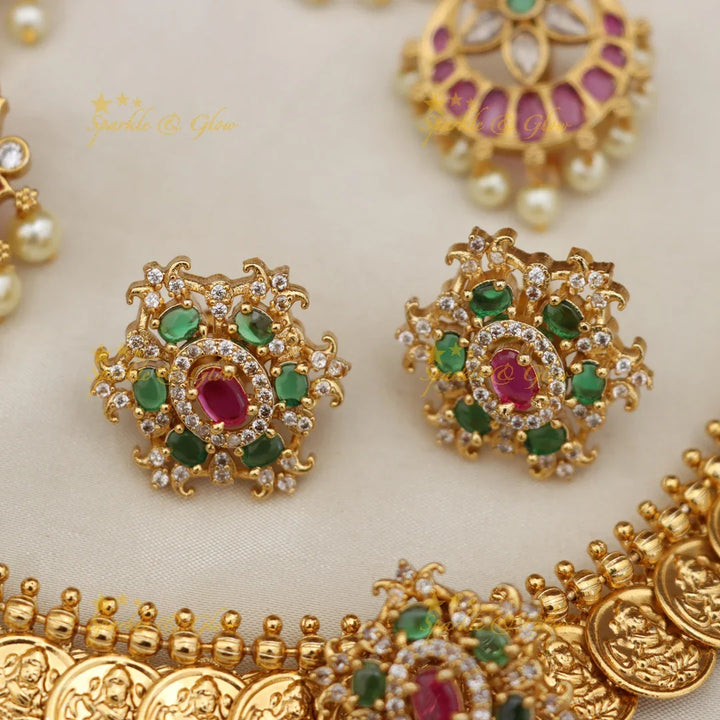 Exquisite Temple Long Necklace Set for Festive Elegance