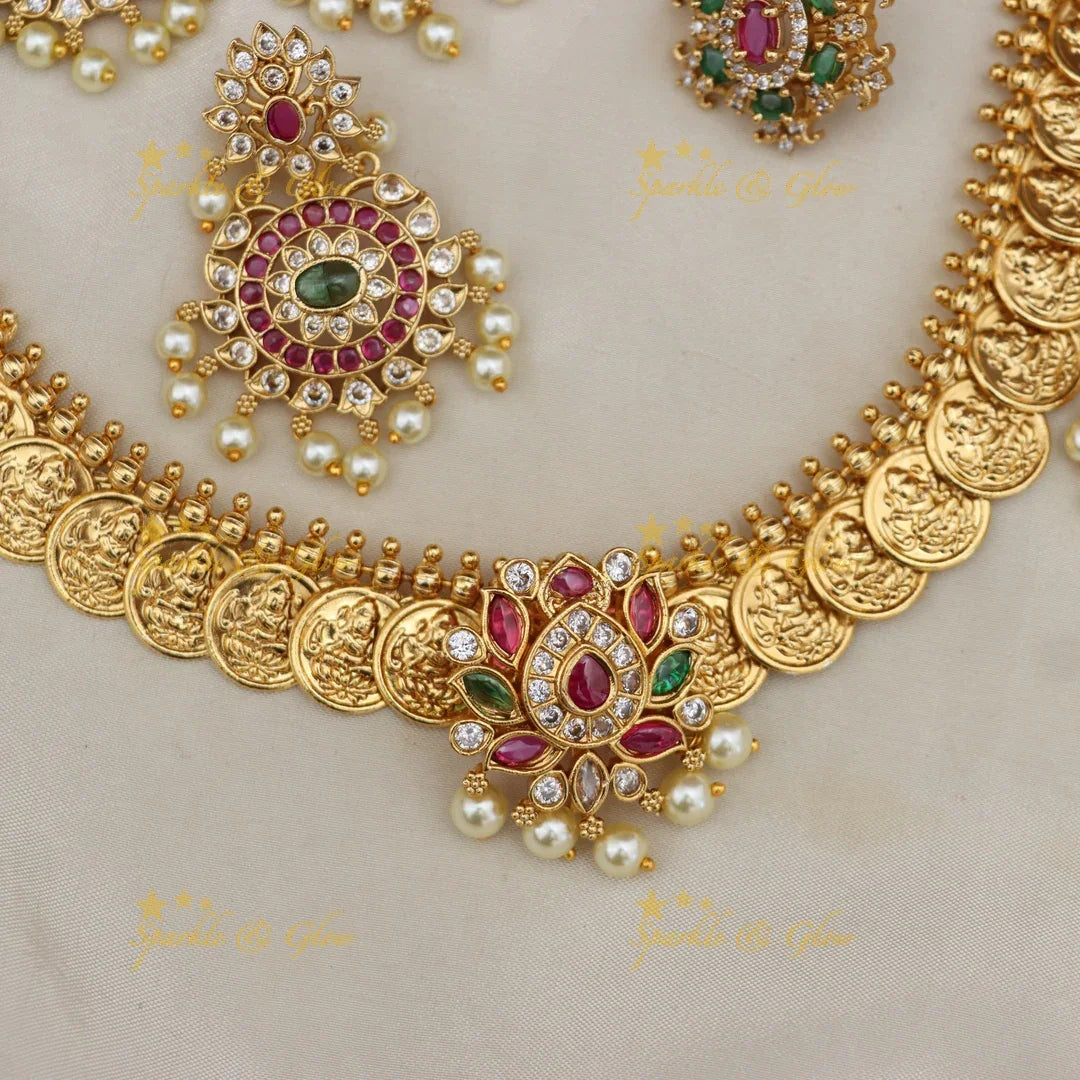 Exquisite Temple Long Necklace Set for Festive Elegance