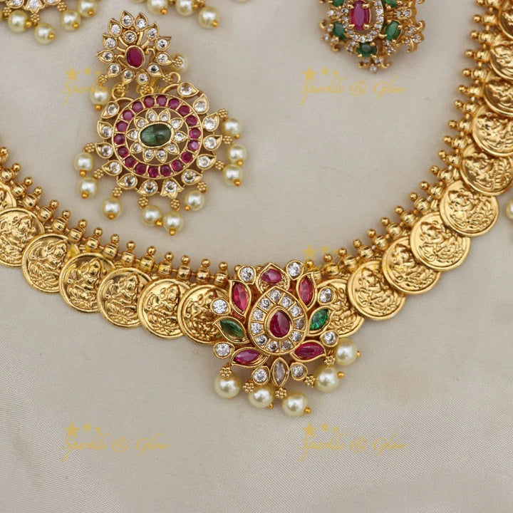 Exquisite Temple Long Necklace Set for Festive Elegance