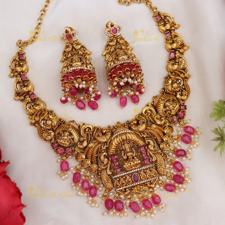 Buy Exquisite Lakshmi Peacock Necklace Online