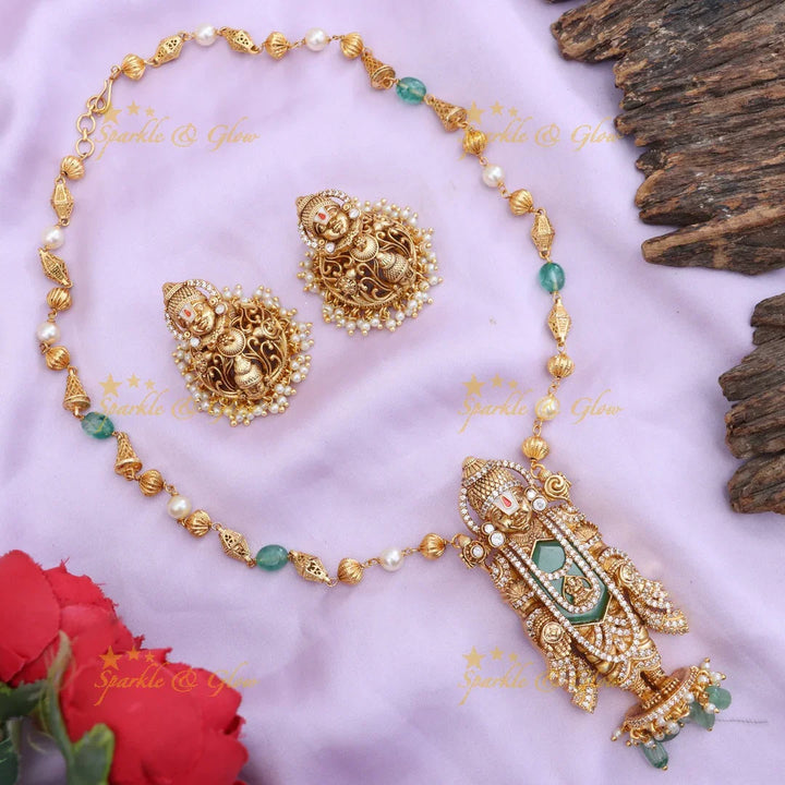 Exquisite Lord Venkateshwara Pearl Necklace Online