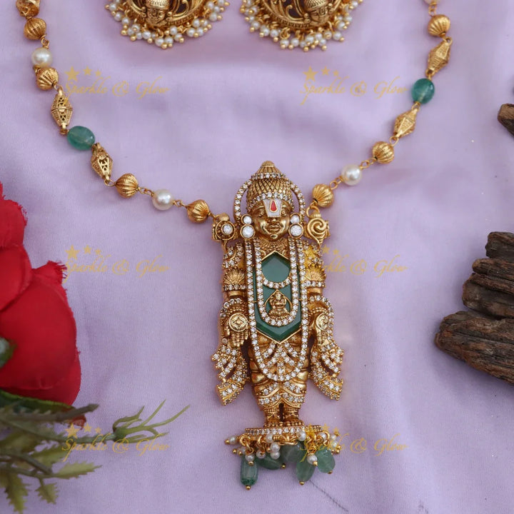 Exquisite Lord Venkateshwara Pearl Necklace Online