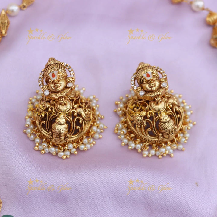 Exquisite Lord Venkateshwara Pearl Necklace Online