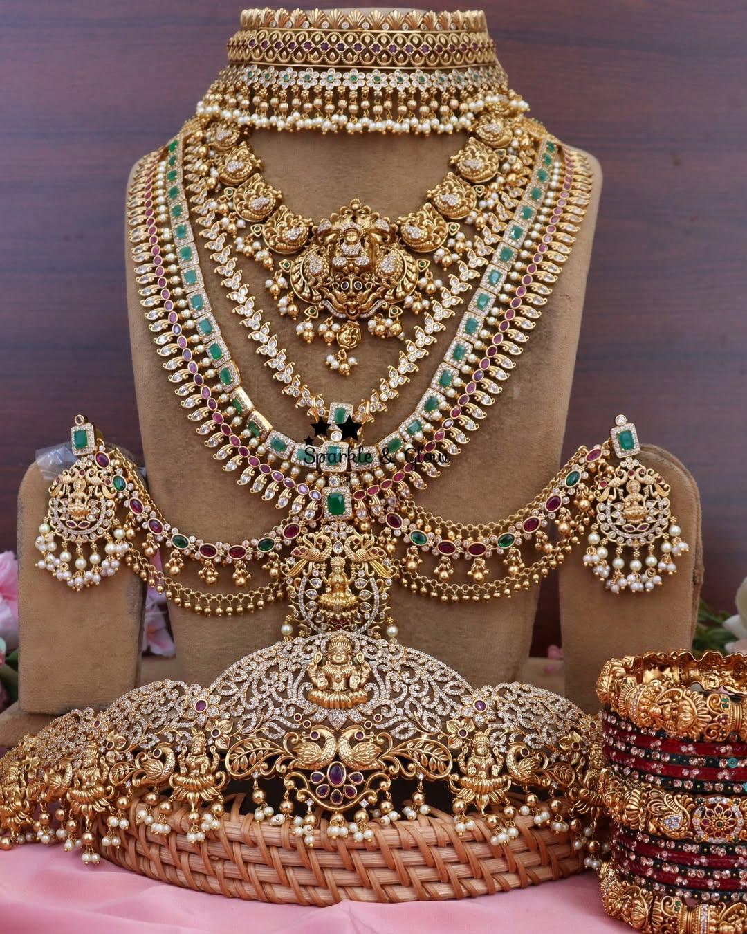 Exquisite Lakshmi Bridal Jewellery Set - Buy Online