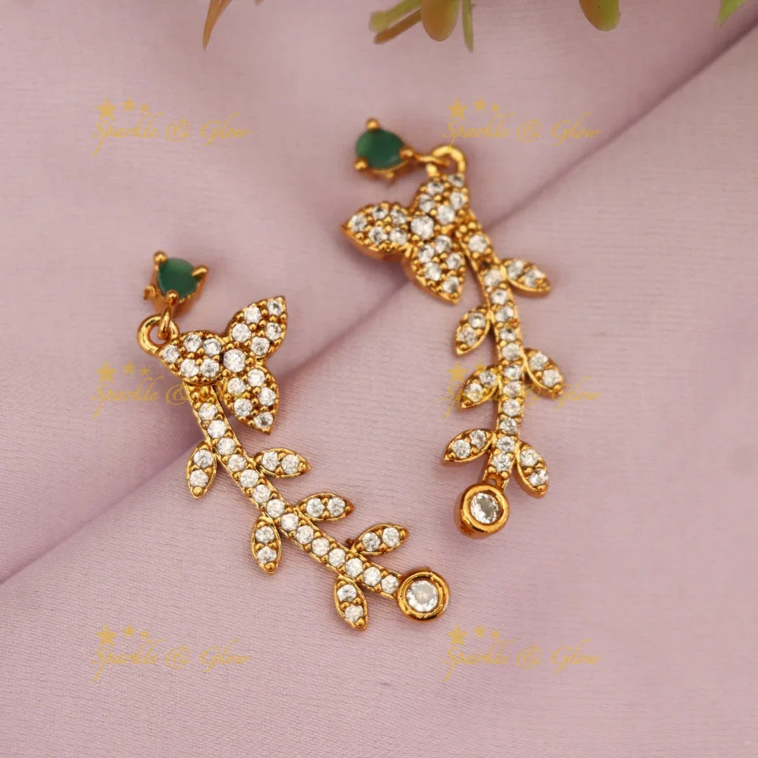 Sparkling Gold-Toned Ear Cuffs for Festive Elegance