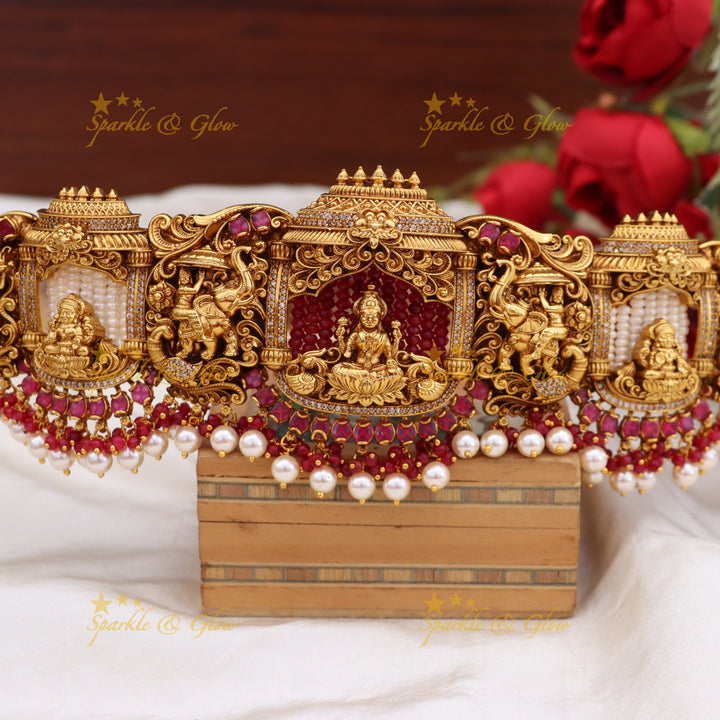 Exquisite Temple Design Hip Belt for Weddings