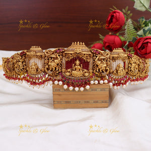 Exquisite Temple Design Hip Belt for Weddings