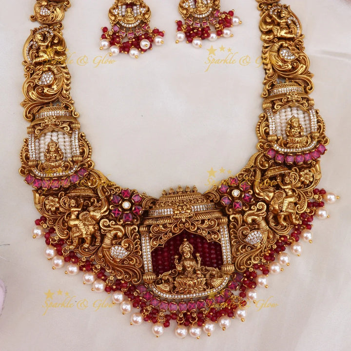Majestic Gold Temple Necklace for Every Celebration