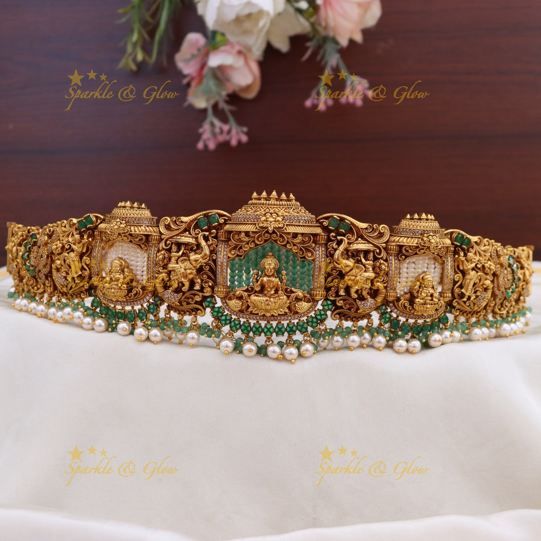 Exquisite Temple Design Hip Belt for Weddings