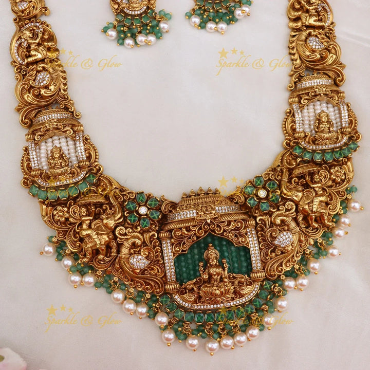 Majestic Gold Temple Necklace for Every Celebration