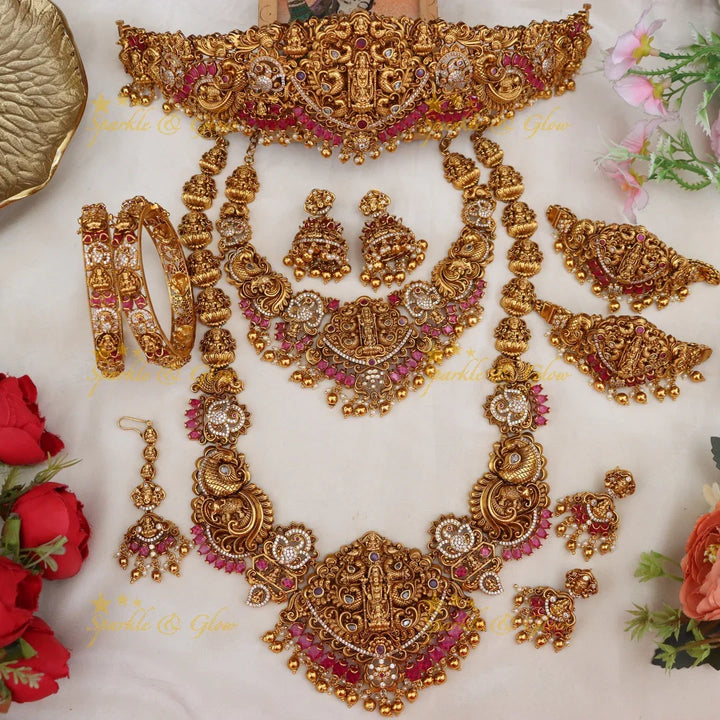 Sparkling Grand Lakshmi Bridal Jewelry Set Online