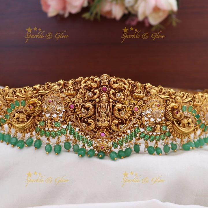 Exquisite Temple Motif Wedding Hipbelt | Sparkle & Glow