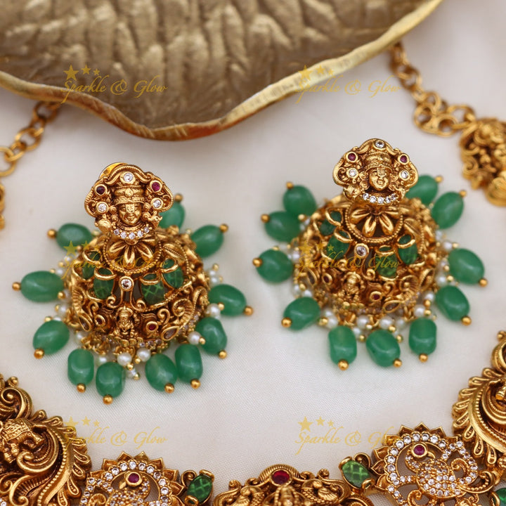 Gold-Like Temple Necklace for Weddings and Festivals