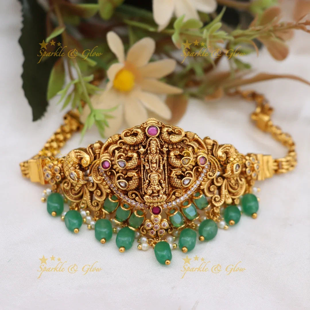 Exquisite Gold-Alike Temple Vanki for Weddings