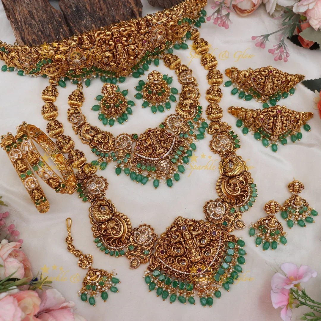Sparkling Grand Lakshmi Bridal Jewelry Set Online