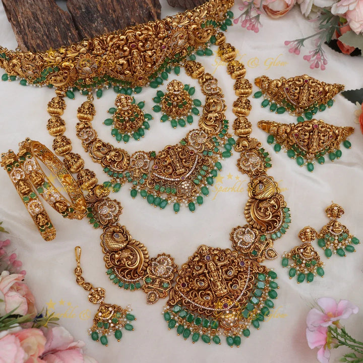 Sparkling Grand Lakshmi Bridal Jewelry Set Online