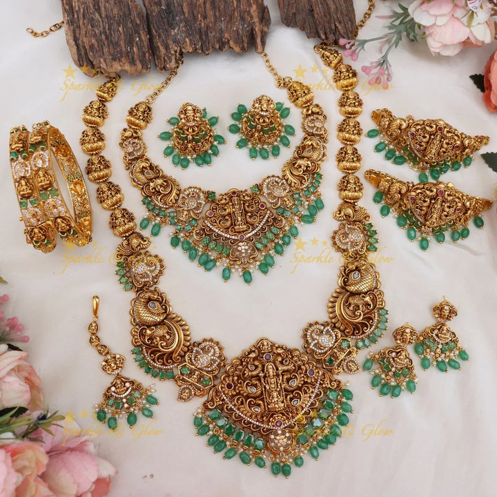 Sparkling Grand Lakshmi Bridal Jewelry Set Online