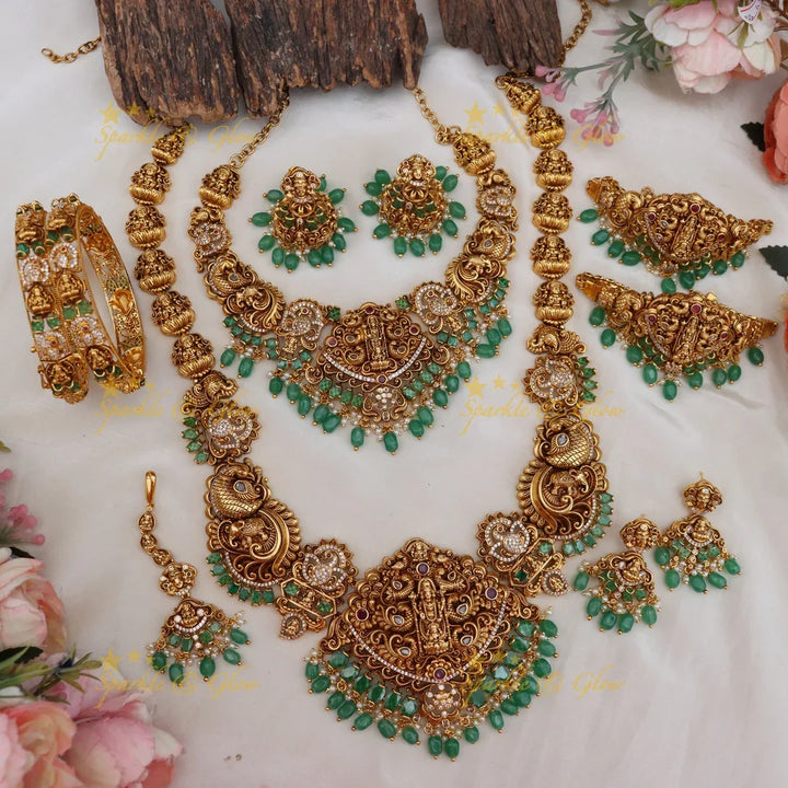 Sparkling Grand Lakshmi Bridal Jewelry Set Online