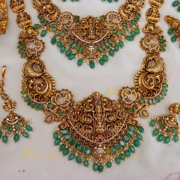 Sparkling Grand Lakshmi Bridal Jewelry Set Online