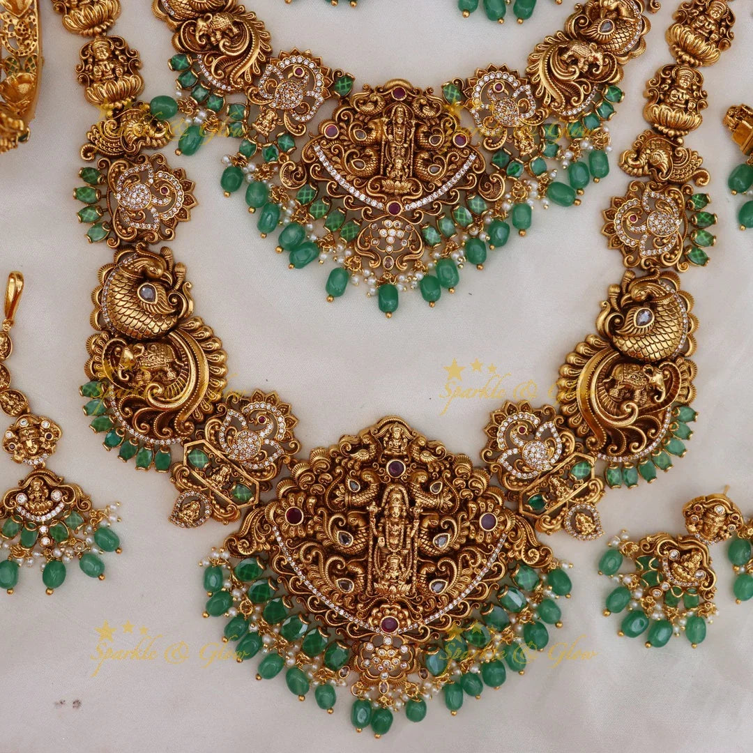Sparkling Grand Lakshmi Bridal Jewelry Set Online