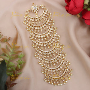 Exquisite Gold-Plated Jadabilla Hair Ornament