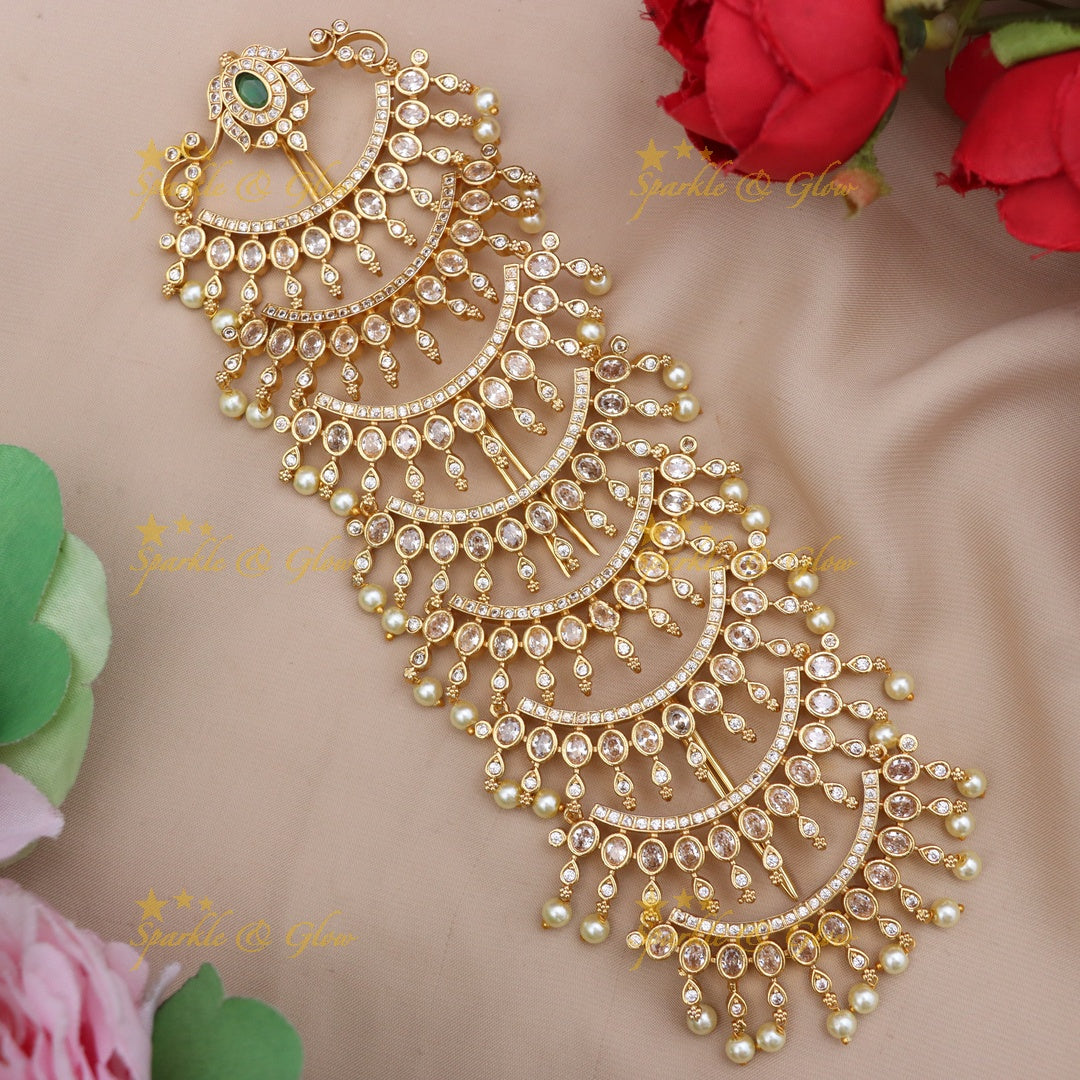 Exquisite Gold-Plated Jadabilla Hair Ornament