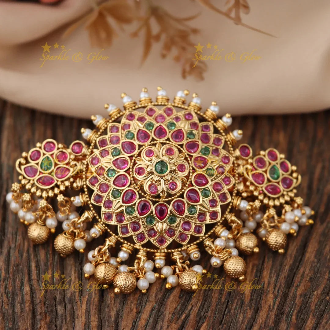 Exquisite Gold-Plated Bridal Hair Clip