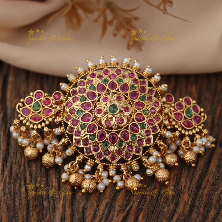Exquisite Gold-Plated Bridal Hair Clip