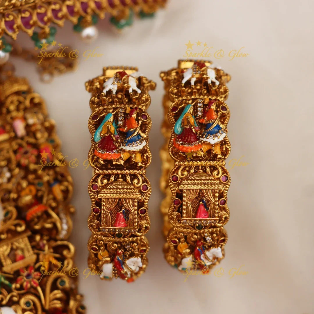 Exquisite Temple Meenakari Bridal Jewellery Set