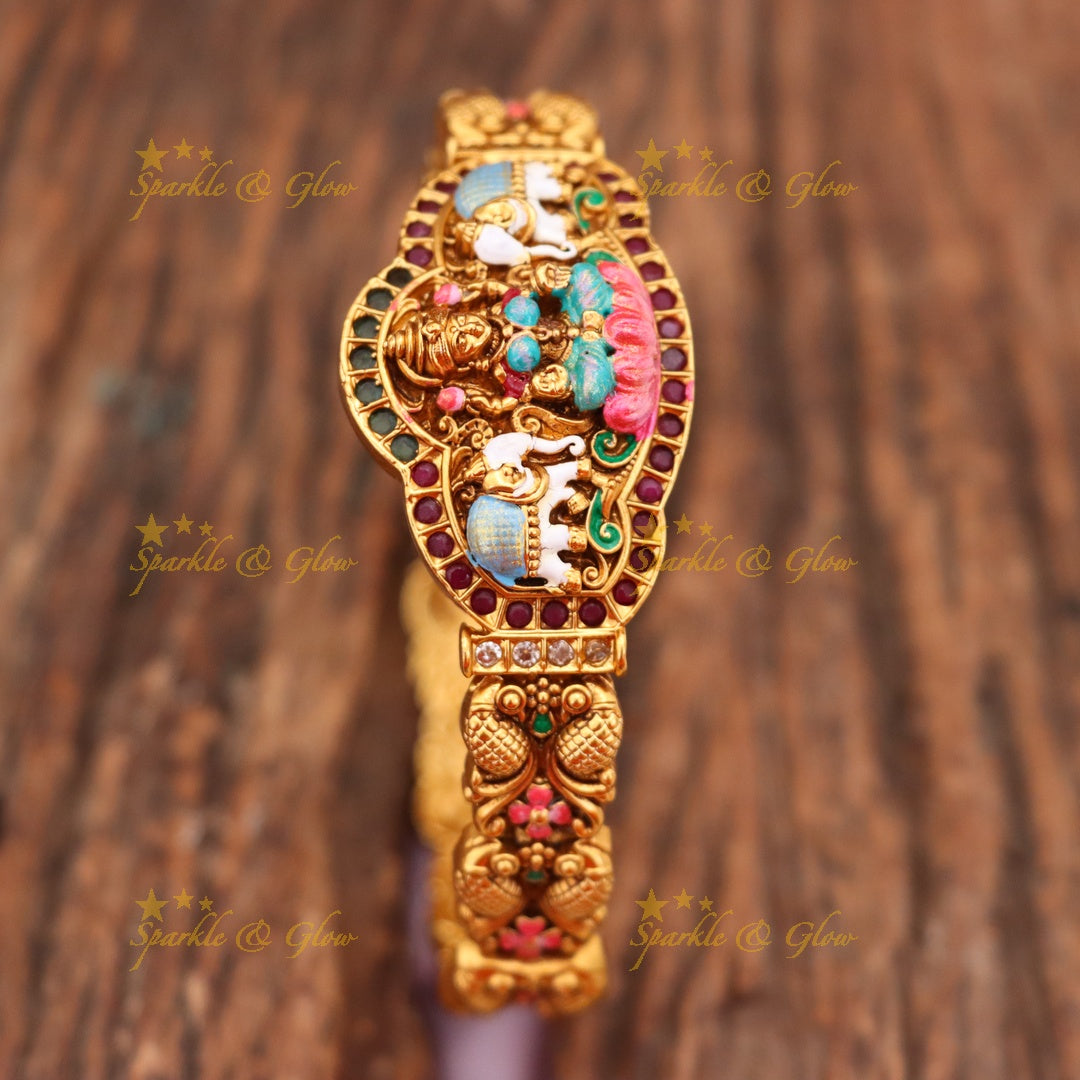 Elegant Gold Temple Bangle for Weddings & Festivals
