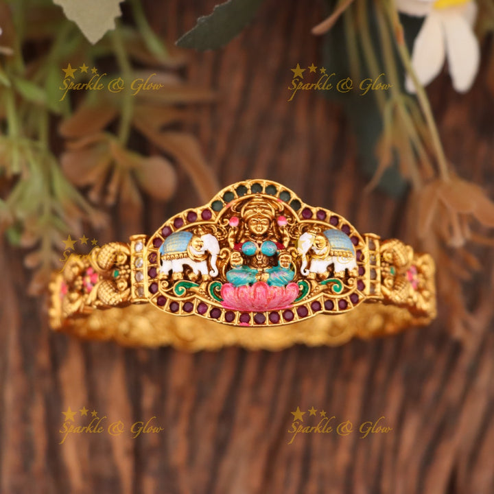 Elegant Gold Temple Bangle for Weddings & Festivals