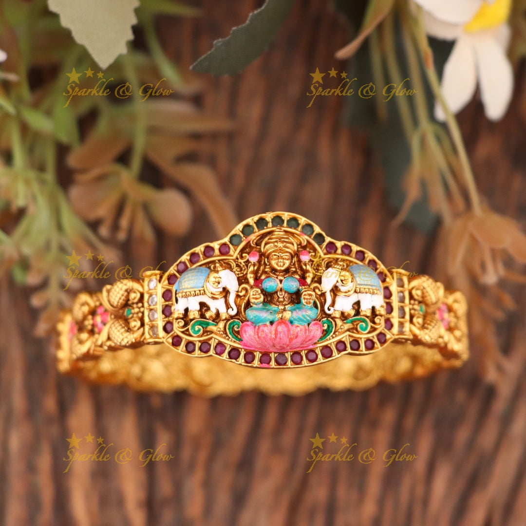 Elegant Gold Temple Bangle for Weddings & Festivals