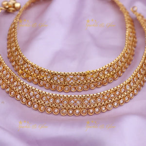 Gold-Plated Wedding Anklets - Elegance Redefined