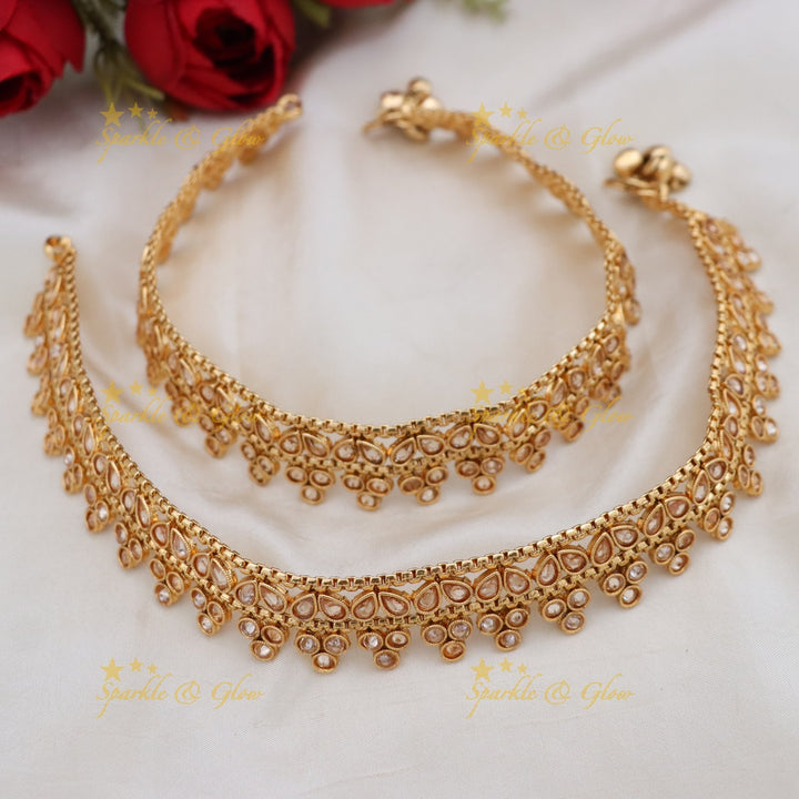 Stunning Gold-Tone Anklet for Wedding Celebrations