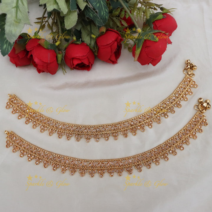 Stunning Gold-Tone Anklet for Wedding Celebrations