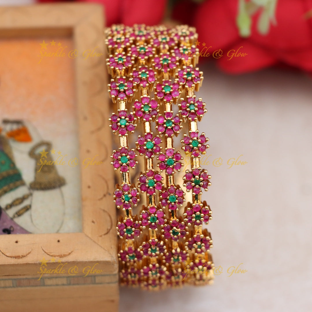 Radiant Gold-Tone Bangle for Festivals & Weddings