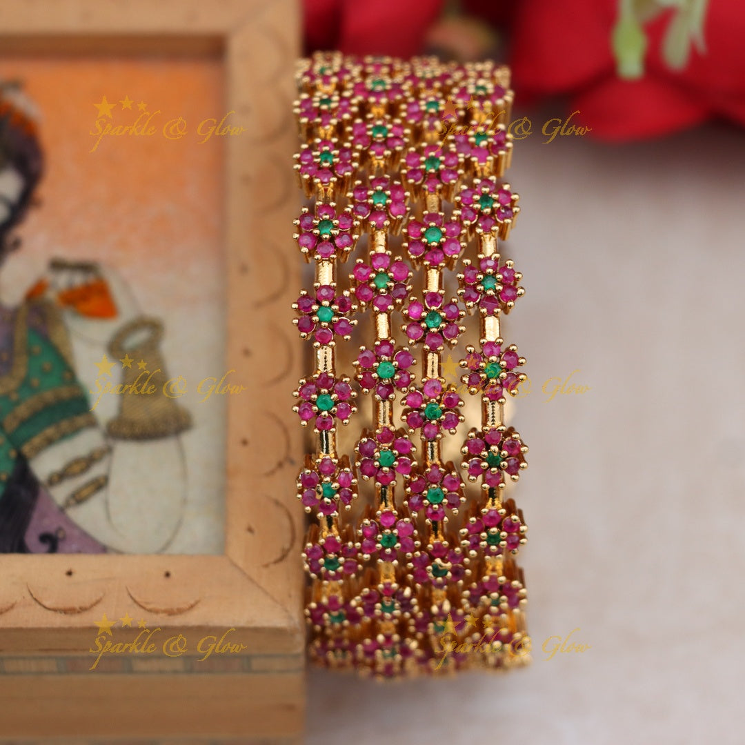 Radiant Gold-Tone Bangle for Festivals & Weddings