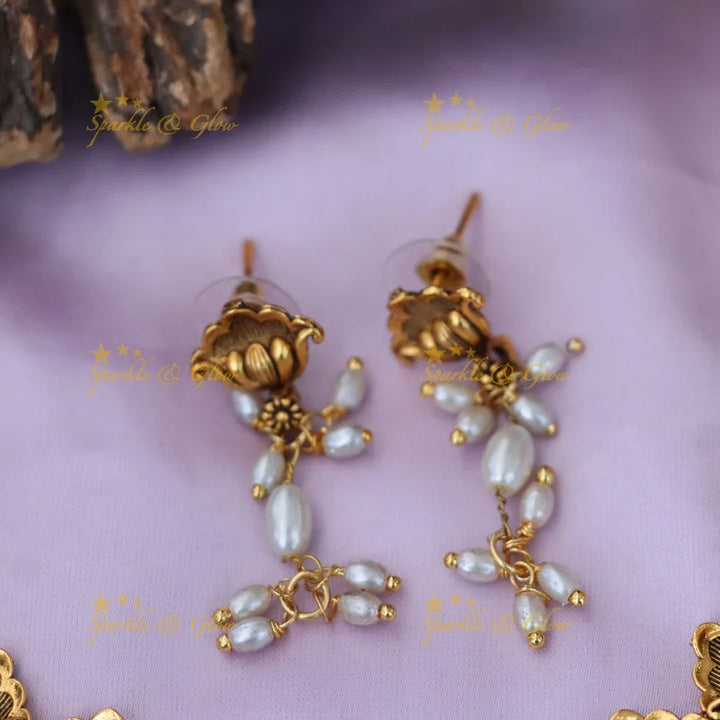 Exquisite Gold Plated Pearl Necklace for Festive Elegance