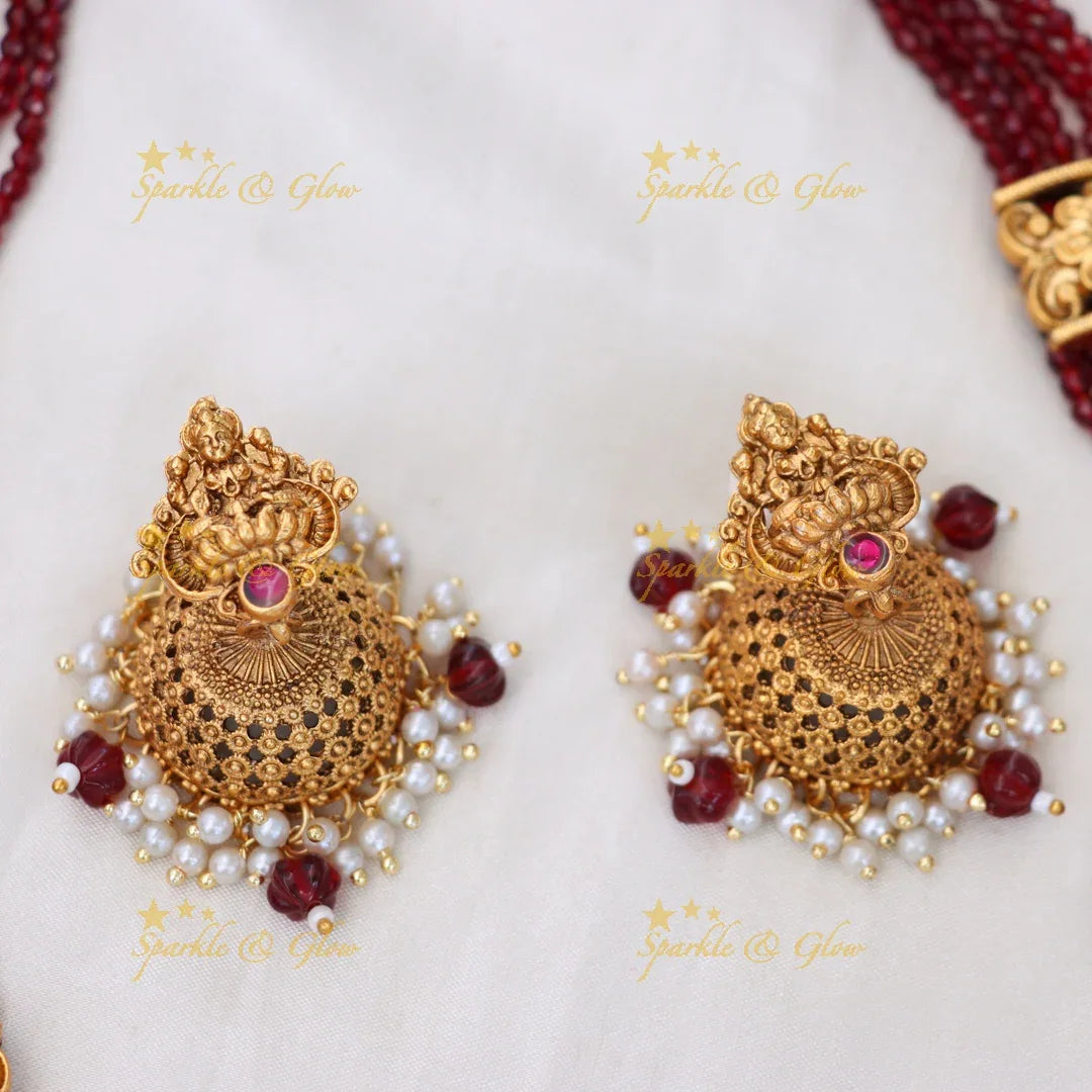Temple-Inspired Premium Gold Necklace Set Online