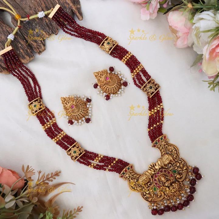 Temple-Inspired Premium Gold Necklace Set Online