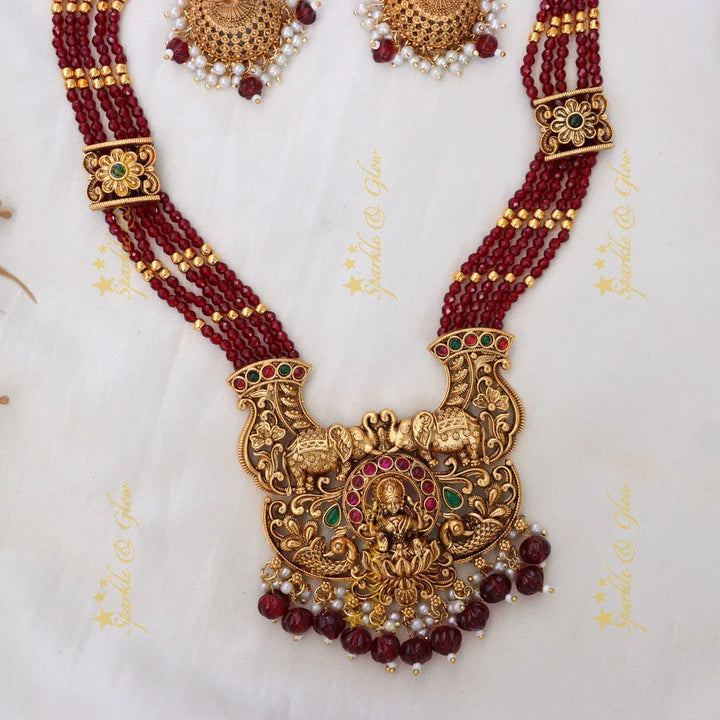 Temple-Inspired Premium Gold Necklace Set Online