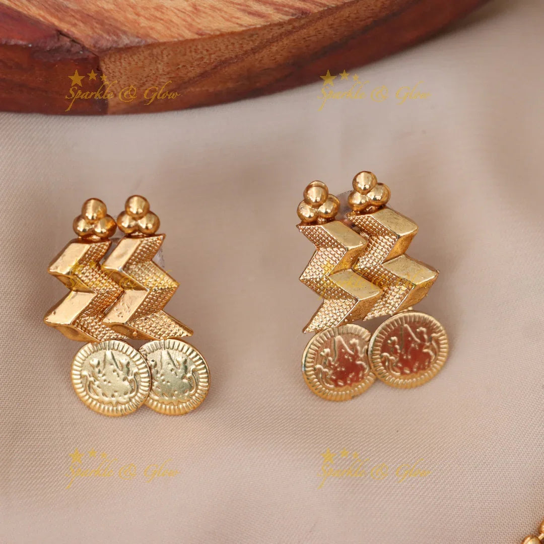 Elegant Gold Coin Necklace Set for Festive Celebrations