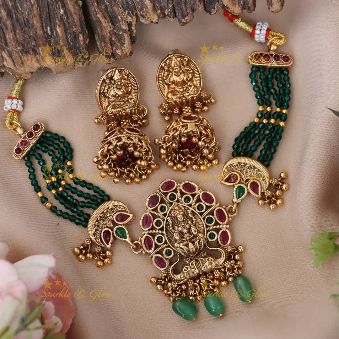 Temple Necklace Set - Perfect for Festive Elegance