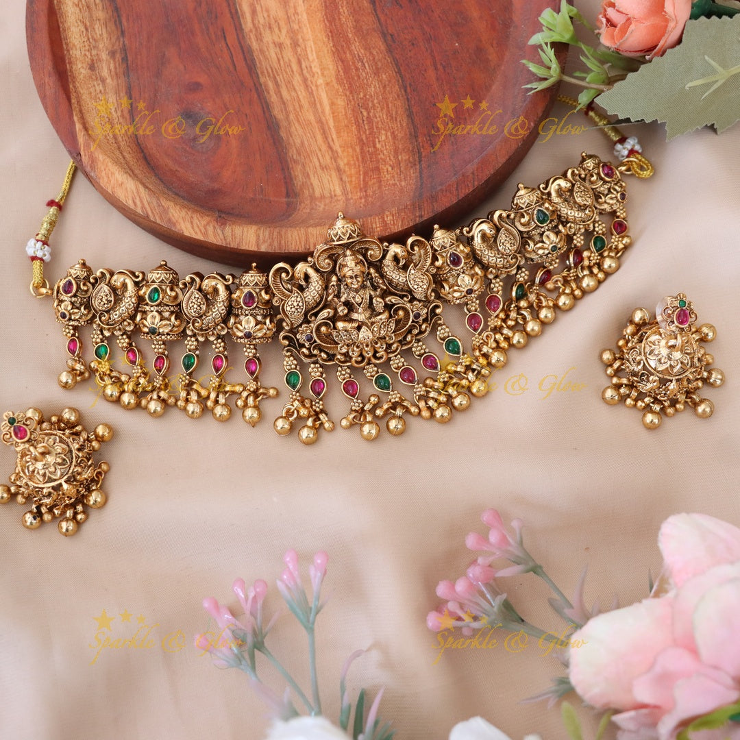 Exquisite Indian Temple Necklace for Festive Glamour