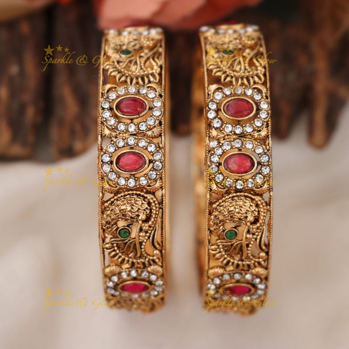 Luxurious Gold Finish Festive Bangles Collection